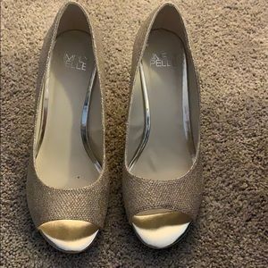 Gold wedges - from David’s bridal